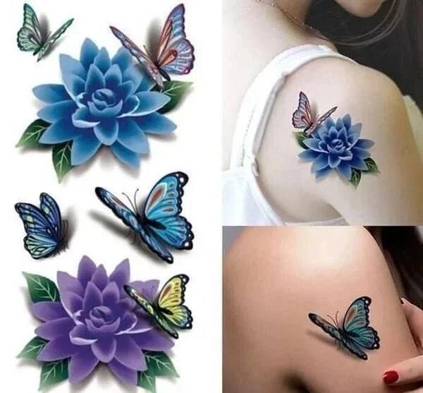 ❤️ Trendy 3D Tattoo Stickers 50 PCS