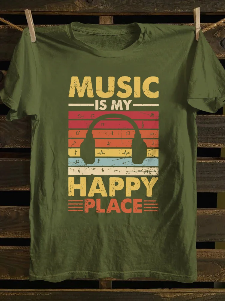 Music Is My Happy Place T-shirt