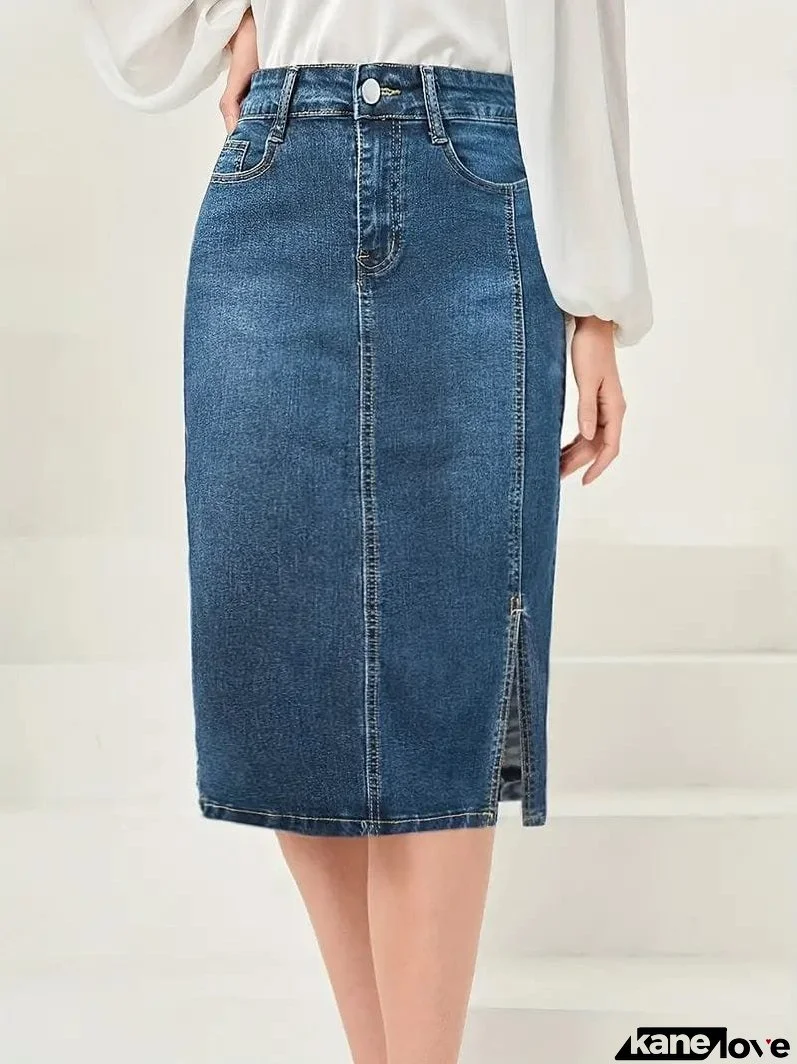 Modern Denim Skirt Design