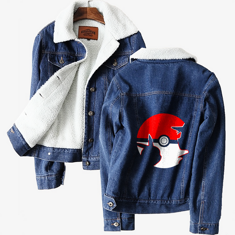 Pikachu And Ash Ketchum Are Friends Forever, Pokemon Classic Lined Denim Jacket