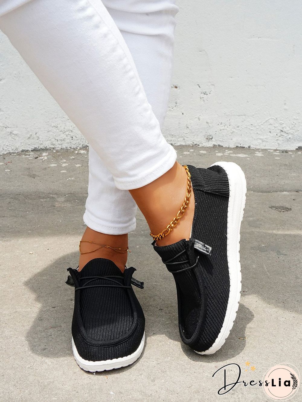 Casual Light Lace Up Flats Canvas Shoes