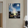 DIY Pearl Painting Forest Light for Home Decor with Frame(30x40cm)