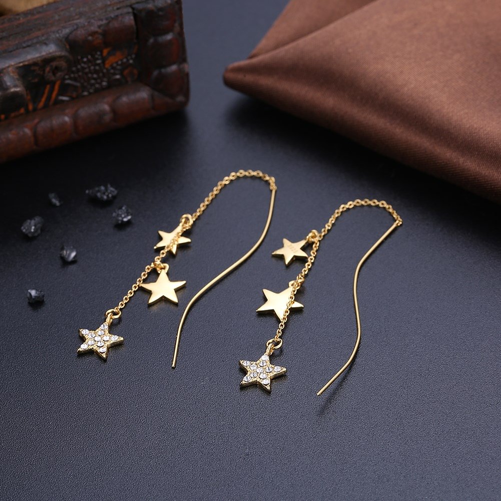 Star Rhinestone Statement Earrings