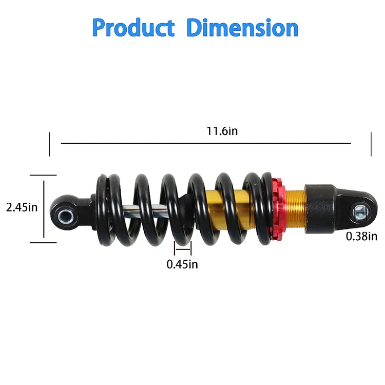 SEBLAFF 10.5inch 270mm Rear Shocks Absorbers Suspension Replacement for Dirt Pit Bike SDG SSR Coolster 110cc 125cc