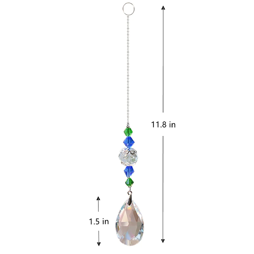Crystal Glass Clear Chandelier Pendant Faceted Prism Part Hanging Decor G)