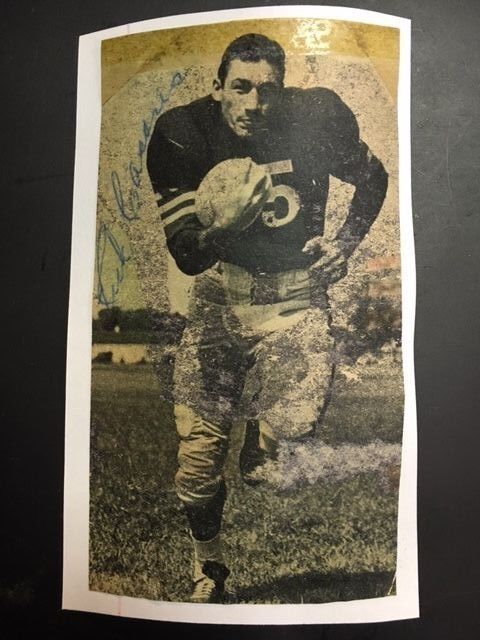 Rick Casares Chicago Bears signed Magazine Photo Poster painting on Index Card JSA precertifi