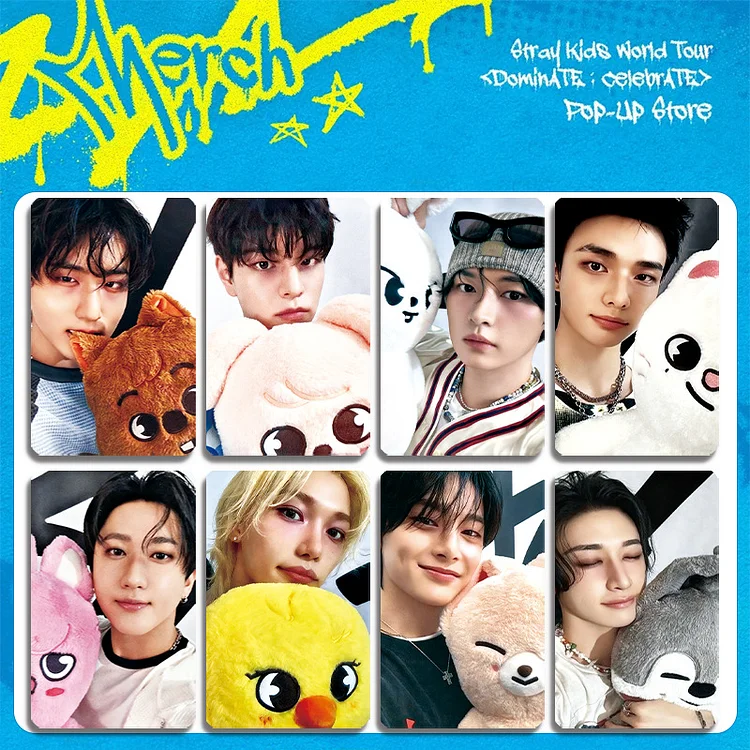 Stray Kids World Tour Dominate: celebrATE Eight Member Cards