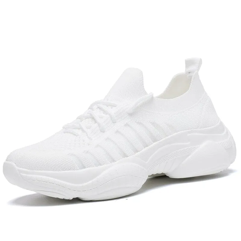 Woman Running Shoes Increasing 3.5CM High Heel Outdoors Breathable Mesh Sneakers Women Height Platform Breathable Sports Girl