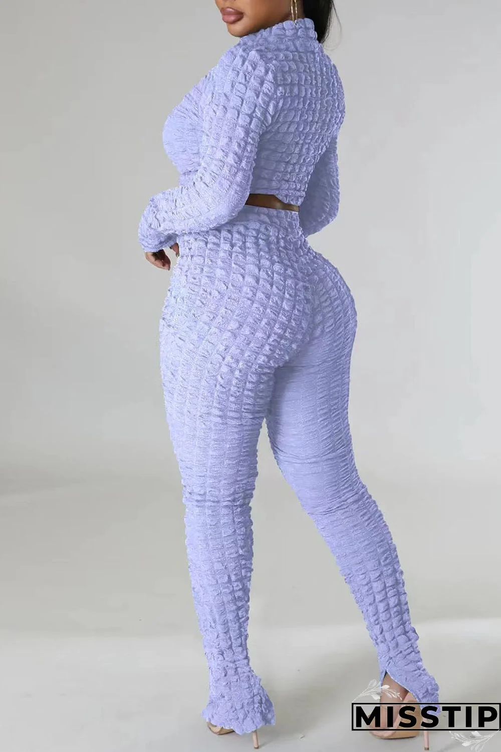 Black Casual Solid Patchwork Turtleneck Long Sleeve Two Pieces