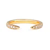 14K Yellow Gold Round Lab Diamond Half Eternity Open Ring