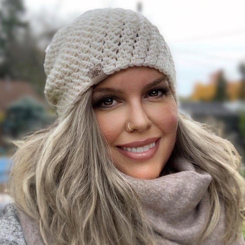 CROCHET PATTERN - Rainer Crochet Slouchy Hat Pattern - Striped Crochet Slouchy Hat Pattern - Easy Crochet Pattern - Striped Crochet Hat