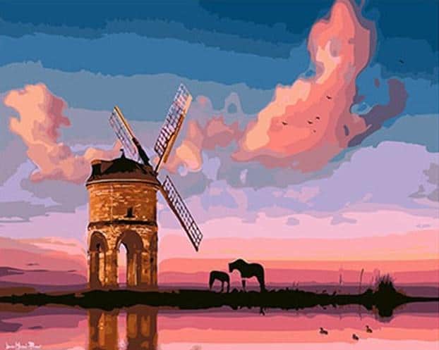 

Pink Clouds Sunset – Paint By Numbers - 40*50CM, 501 Original