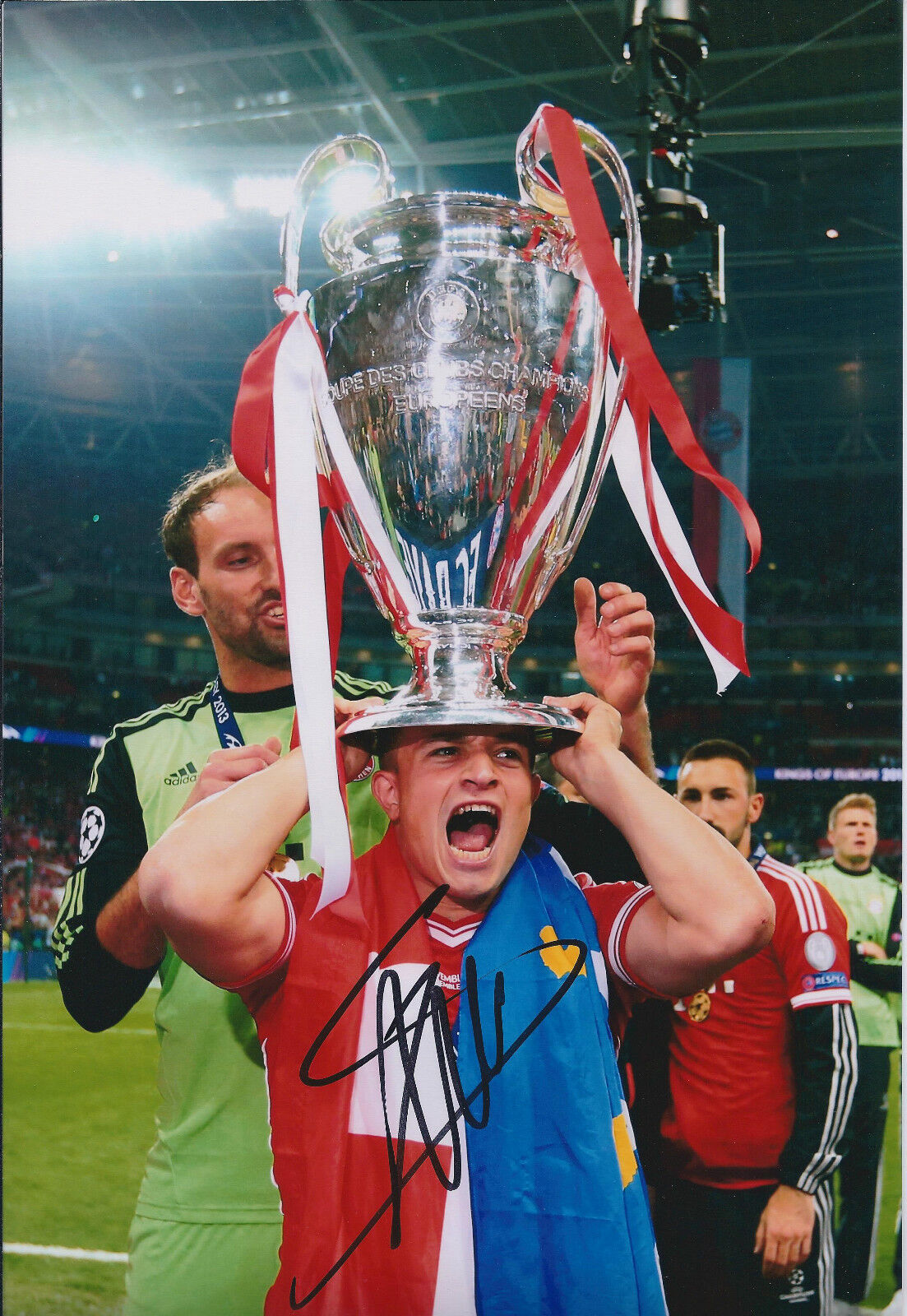 Xherdan SHAQIRI Signed Autograph Photo Poster painting AFTAL COA Bayern Munich Champions League