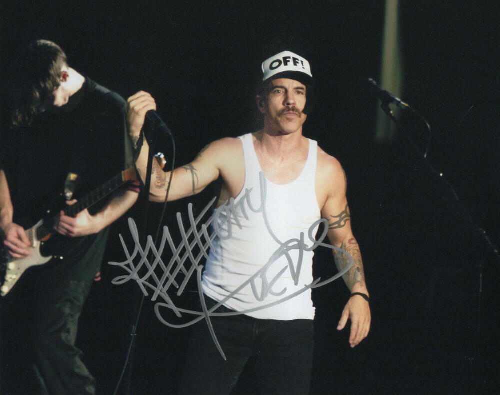 ANTHONY KIEDIS SIGNED AUTOGRAPH 8X10 Photo Poster painting - RED HOT CHILI PEPPERS, RHCP - ACOA