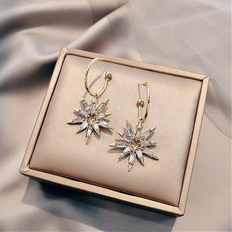 'Make A Wish' Crystal Star Earrings
