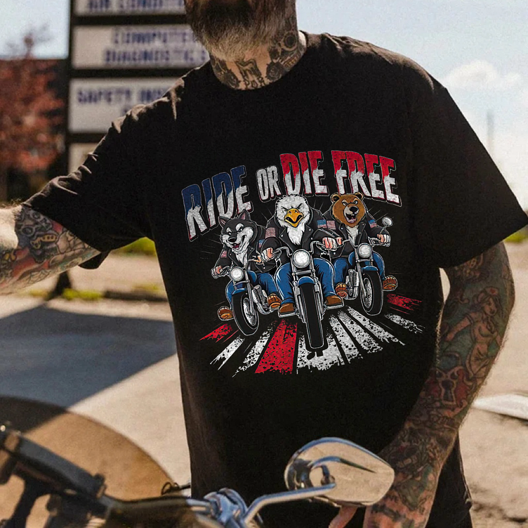 Ride Or Die Free Printed Men's T-shirt - Devcarry