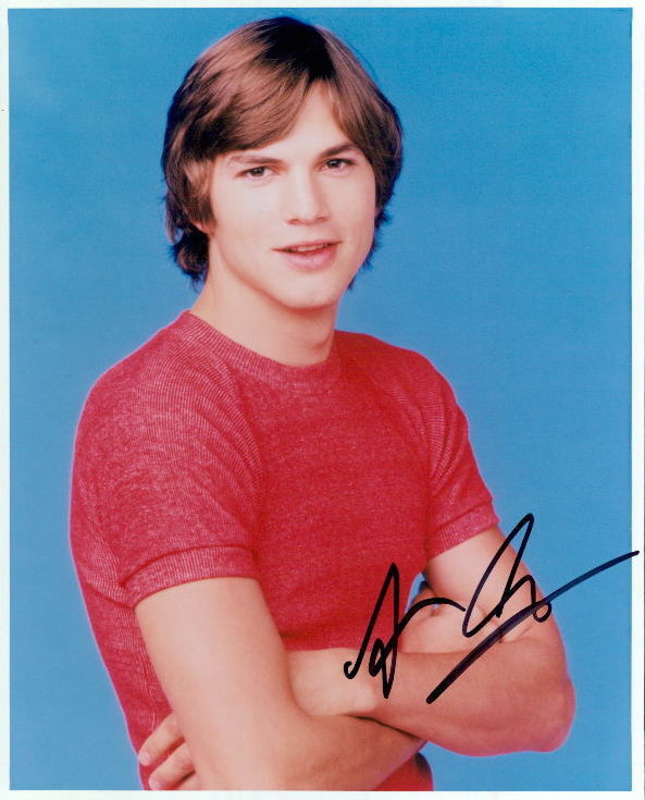 Ashton Kutcher in-person signed 8x10 Photo Poster painting