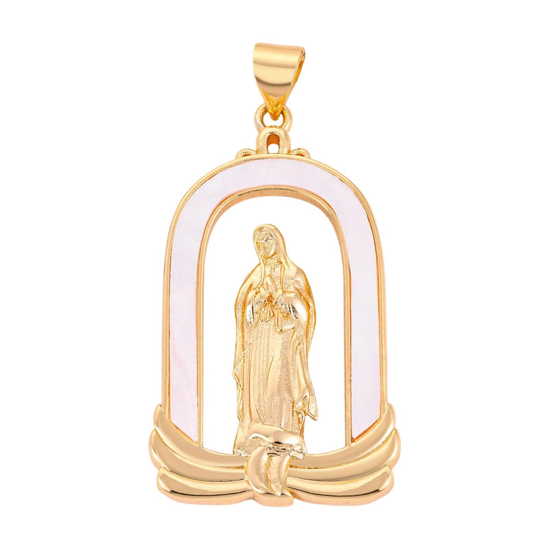 1 Piece Copper Zircon Four Leaf Clover Round Heart Shape Pendant Jewelry Accessories