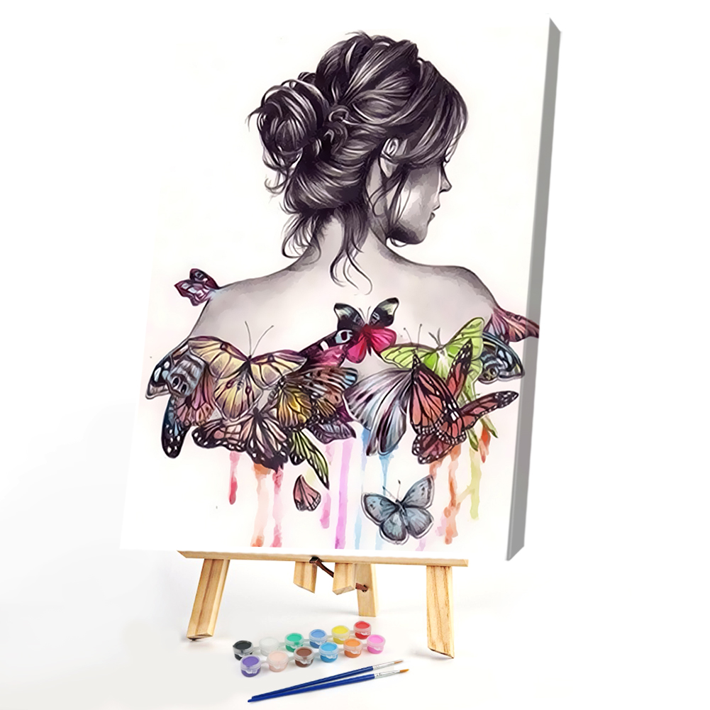 

40*30CM - Paint By Numbers - Butterfly Beauty, 501 Original