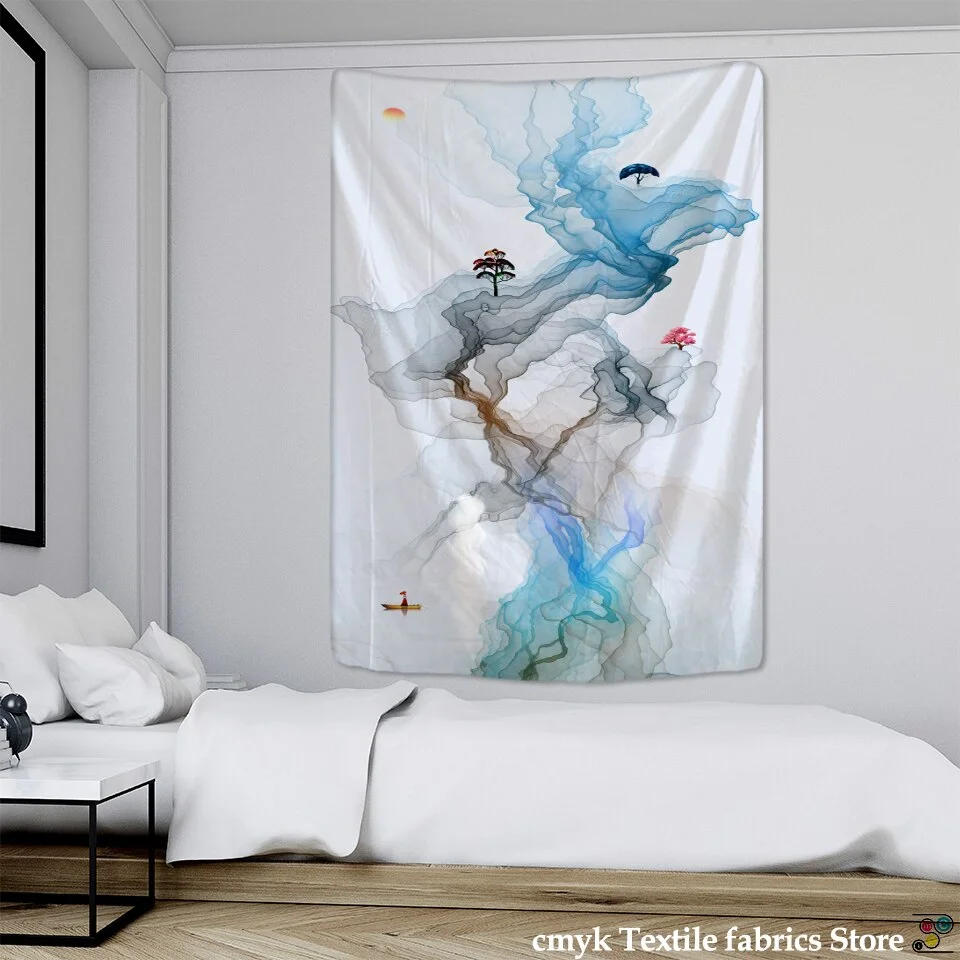 Nigikala Feather Tapestry Wall Hanging Bohemian Nordic Style Psychedelic Mystery Hippie Simple Home Decor