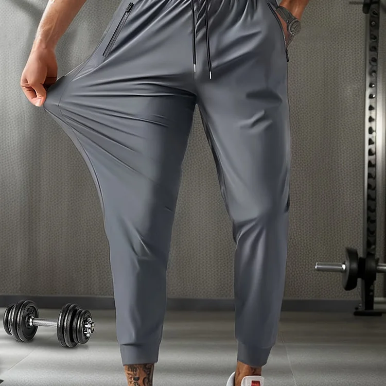 🩳 LIMITED-TIME 50% OFF! ✨ Men's Quick-Dry Sport Pants &ndash; 4-Way Stretch, Breathable & Zippered Pockets for Gym & Travel 🏃&zwj;♂️