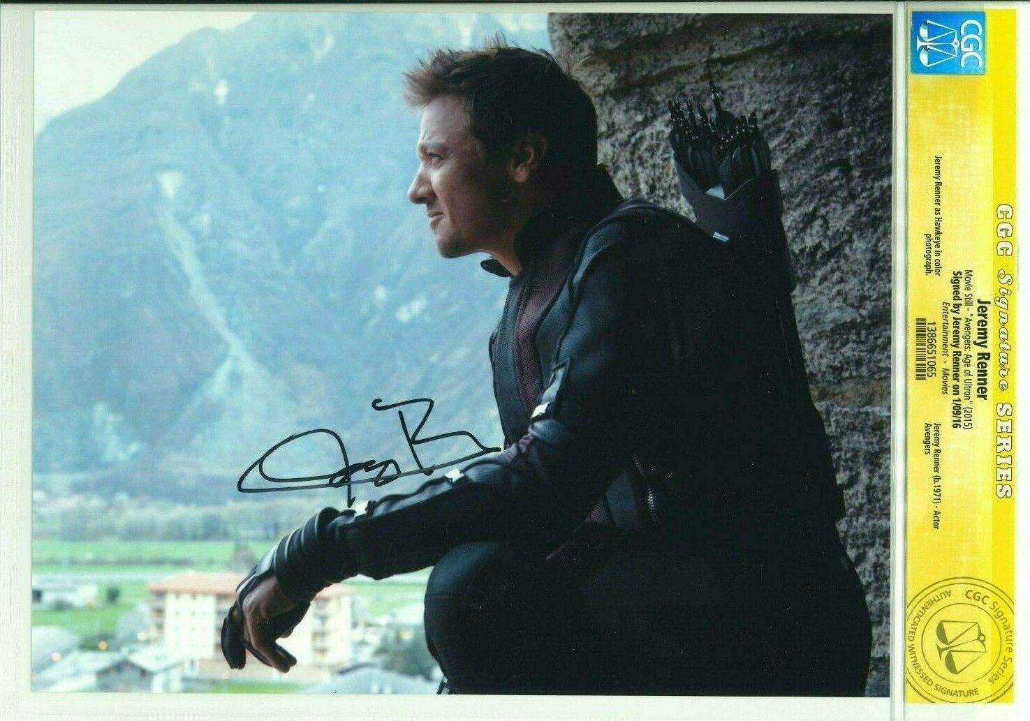 JEREMY RENNER HAND SIGNED AUTOGRAPHED 8X10 AVENGERS Photo Poster painting WITH CGC COA VERY RARE