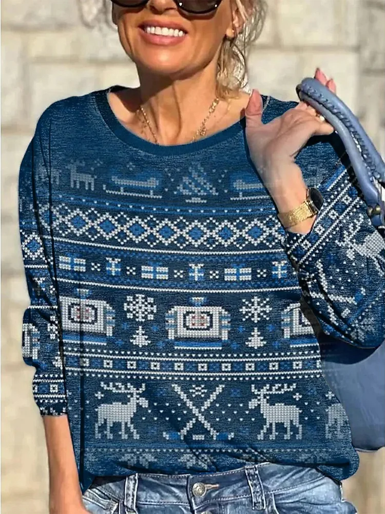 Crew Neck Boho Ethnic T-Shirt