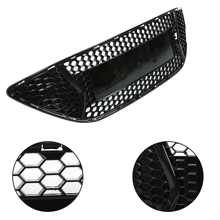 SEBLAFF Front Bumper Center Grille Radiator Hood Insert Honeycomb Mesh Grill Replacement for 2013 2014 Focus ST CM5Z8200BA