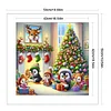 Christmas Penguins-11CT Stamped Cross Stitch 50*50cm/19.69*19.69in