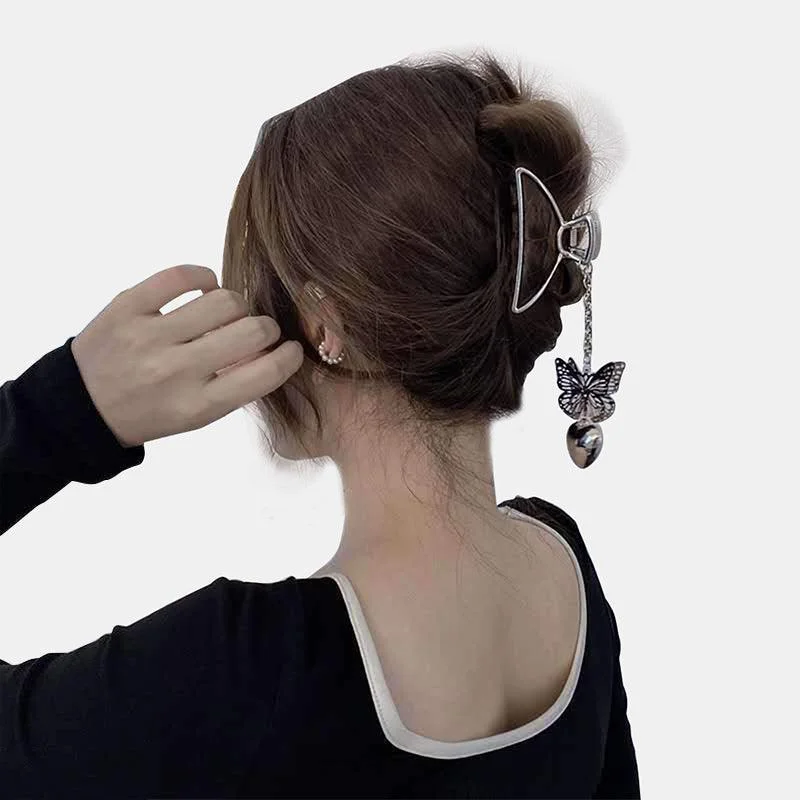 Silver Butterfly Hairpin