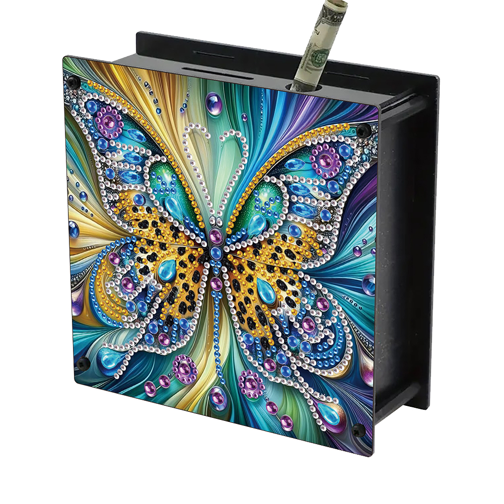Wooden Butterfly DIY Diamond Painting Change Holder Case Ornament for Adults