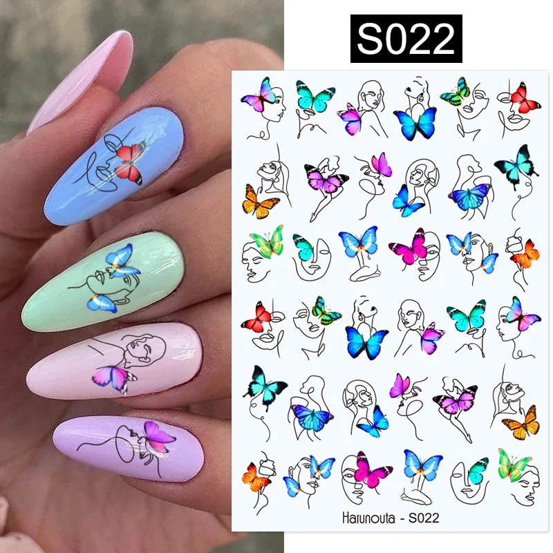 1 Pc 3D Nail Stickers Laser Gold Silver Black White Drops Design  Self-Adhesive Slider Nail Art Decorations Decals Manicure Tool-Nail Inspo