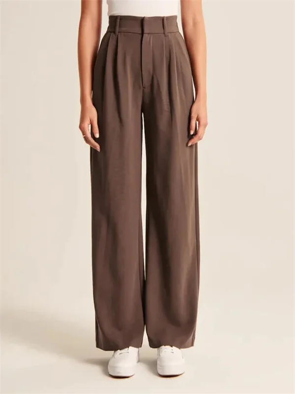 High Waist Tailored Wide Leg Pants