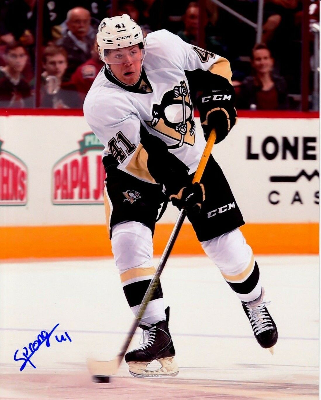 DANIEL SPRONG autographed SIGNED PITTSBURGH PENGUINS 8x10 Photo Poster painting