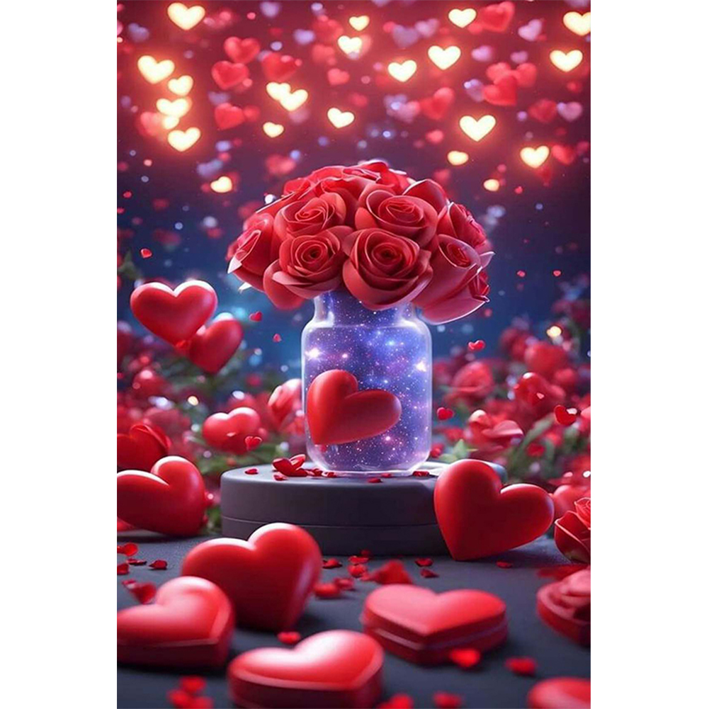 Valentine's Day Heart-Paint by Numbers-16"x24"/40*60cm