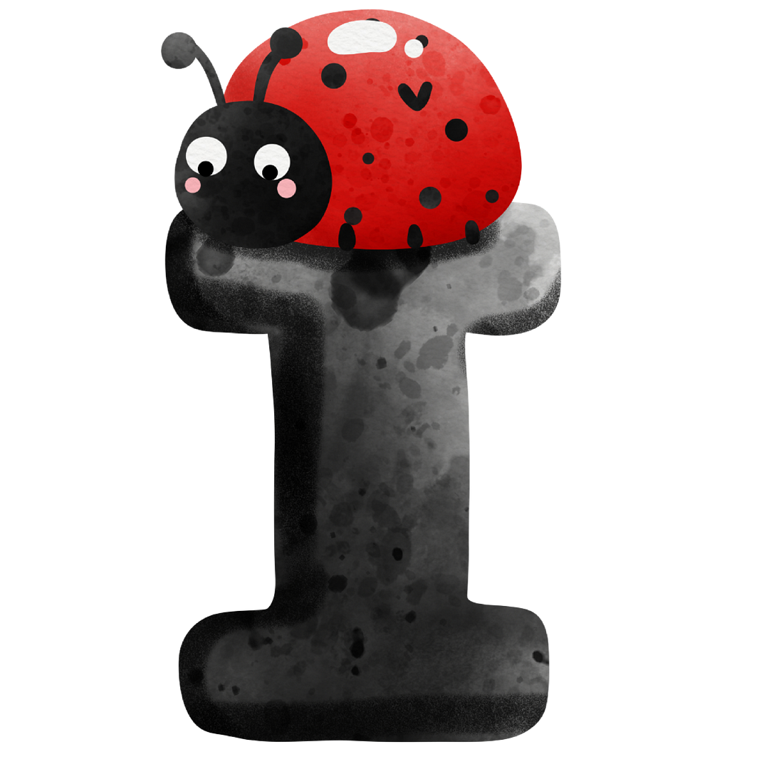 Diamond Painting - Full Round/Square Drill - Ladybug Alphabet(30*30 - 50*50cm)