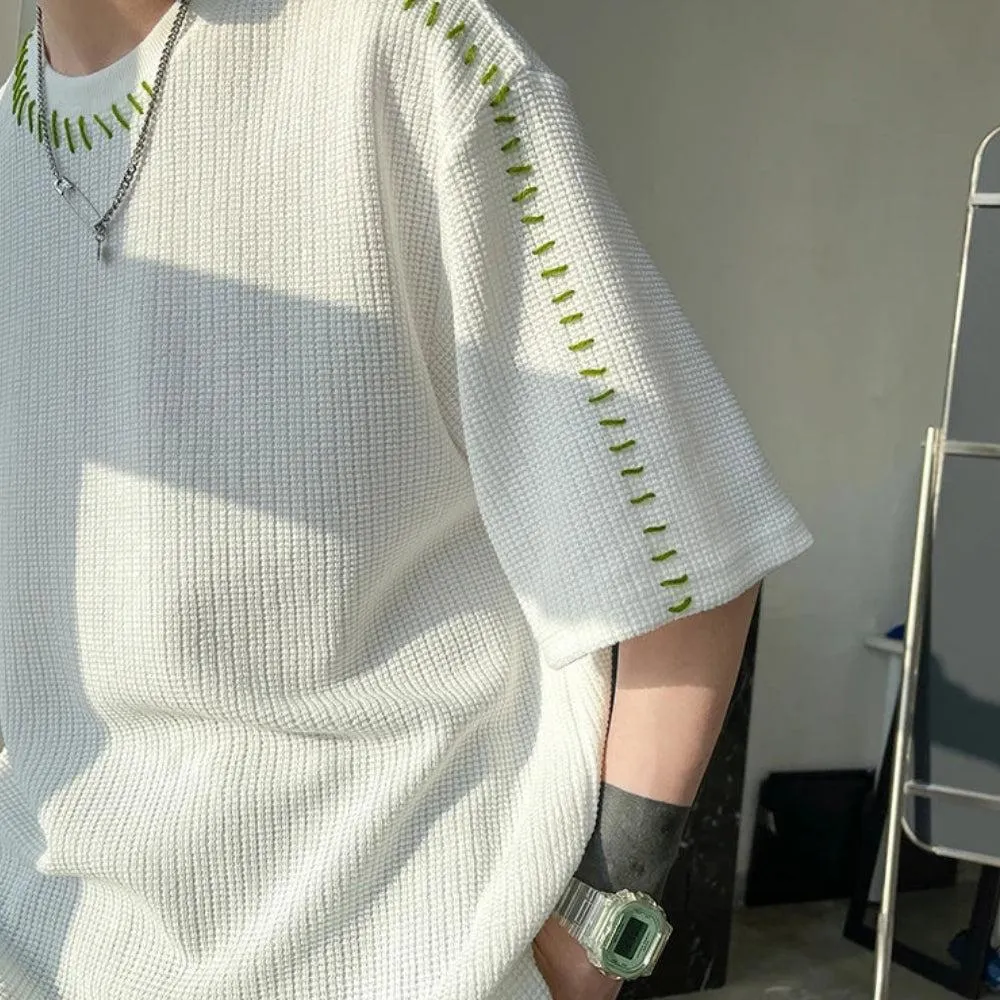 Brownm Boy Contrast Stitch Tee