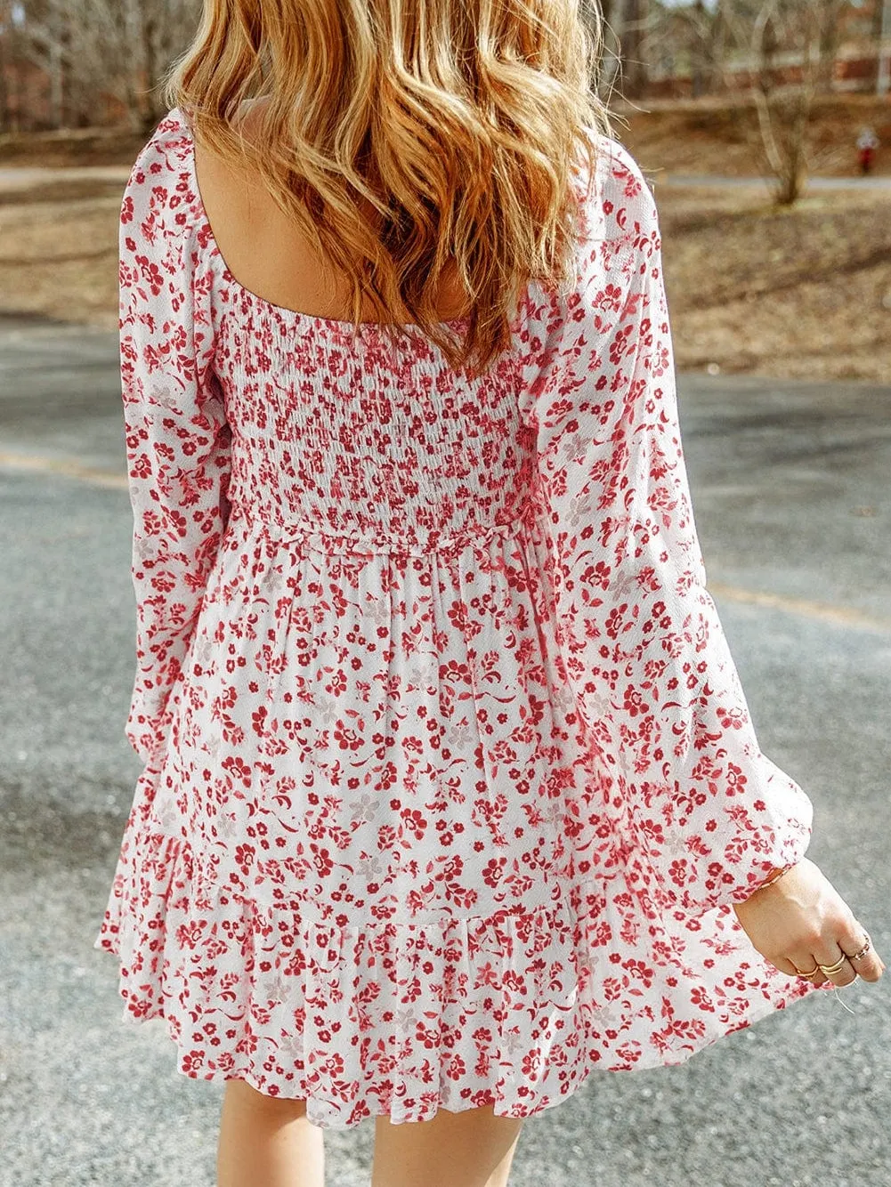 Puff Sleeve Mini Dress