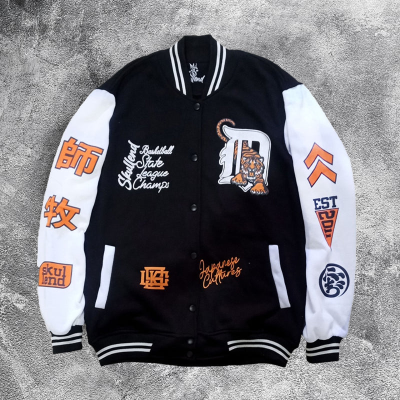 Personalized street style color block print sports baseball uniform