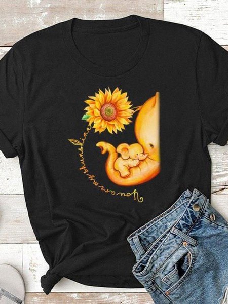 Bestdealfriday Casual Short Sleeve Printed Shirts Tops 8708670