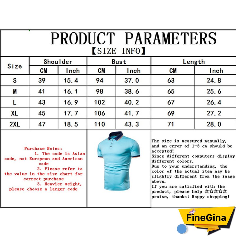 New Men's Short Sleeve Polo Color Blocking Lapel Polos