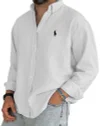 Men's Stylish Linen Cotton Button Down Shirt