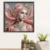 Lady beauty - peinture diamant de forme sp&eacute;ciale - 30*30cm