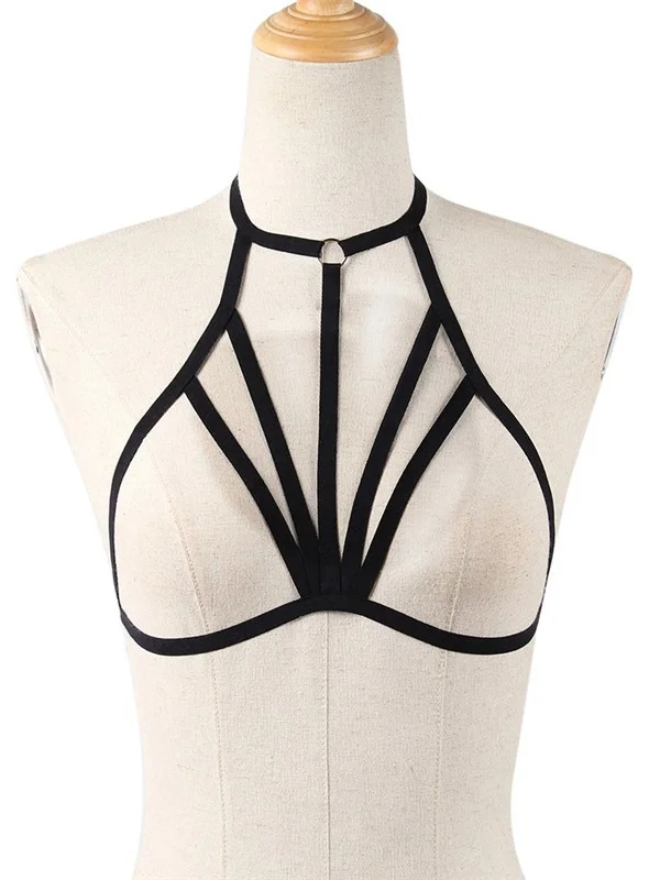 Gothic Punk Bondage Inspired Cage Style Unlined Bralette