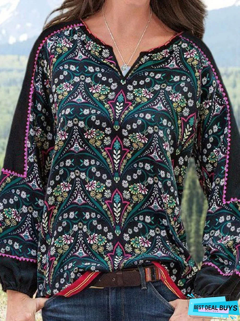 Black Cross Front Casual Tunic T-Shirt