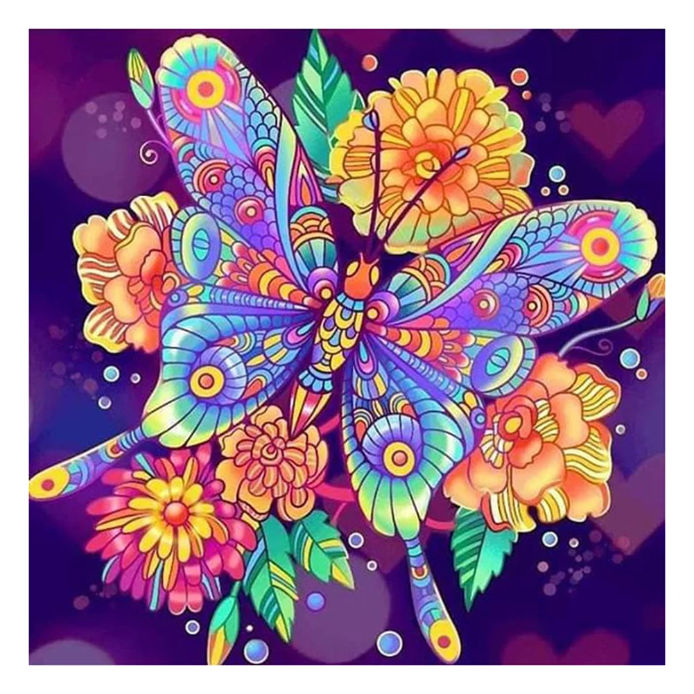 11CT estampado punto de cruz mariposa (50 * 50 cm)