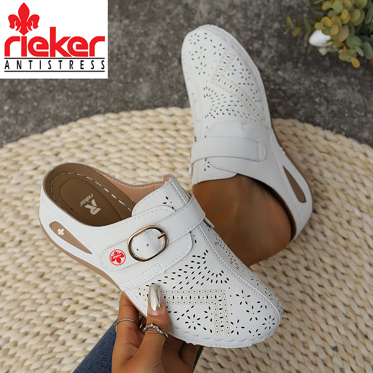 Nowe skórzane buty ortopedyczne do masażu Rieker® damskie 2025