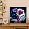 Yin Yang rote Rose - speziell geformte Diamantmalerei - 30*30cm