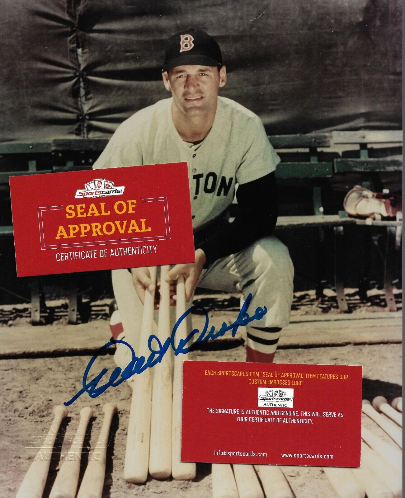 Walt Dropo Boston Red Sox signed 8x10 Baseball Photo Poster painting SC SOA