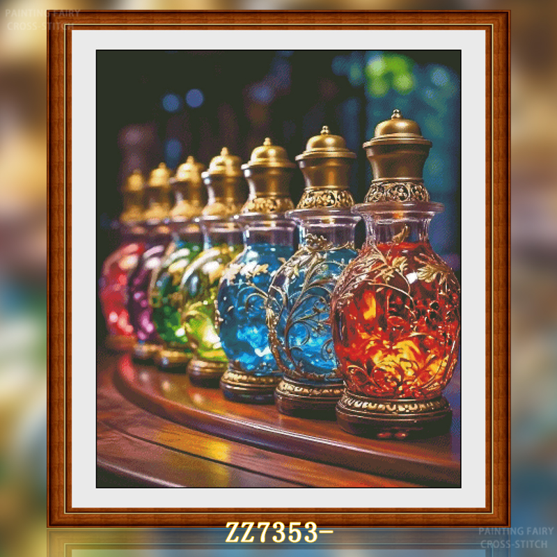 [ZZ7353-Magic Perfume Bottle]  Painting Fairy Cross Stitch